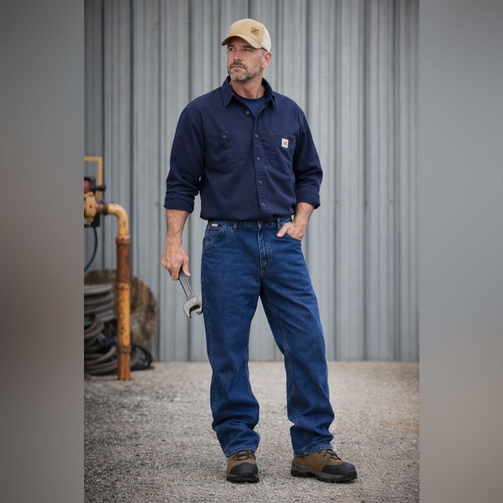 Carhartt | Men’s Flame Resistant Signature Denim Dungaree